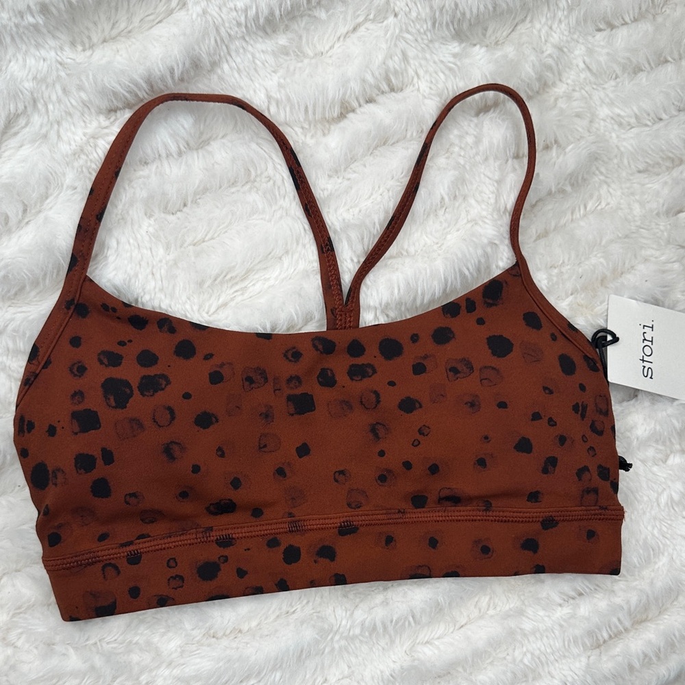 Storia Women's Spotted Brown Sports Bra